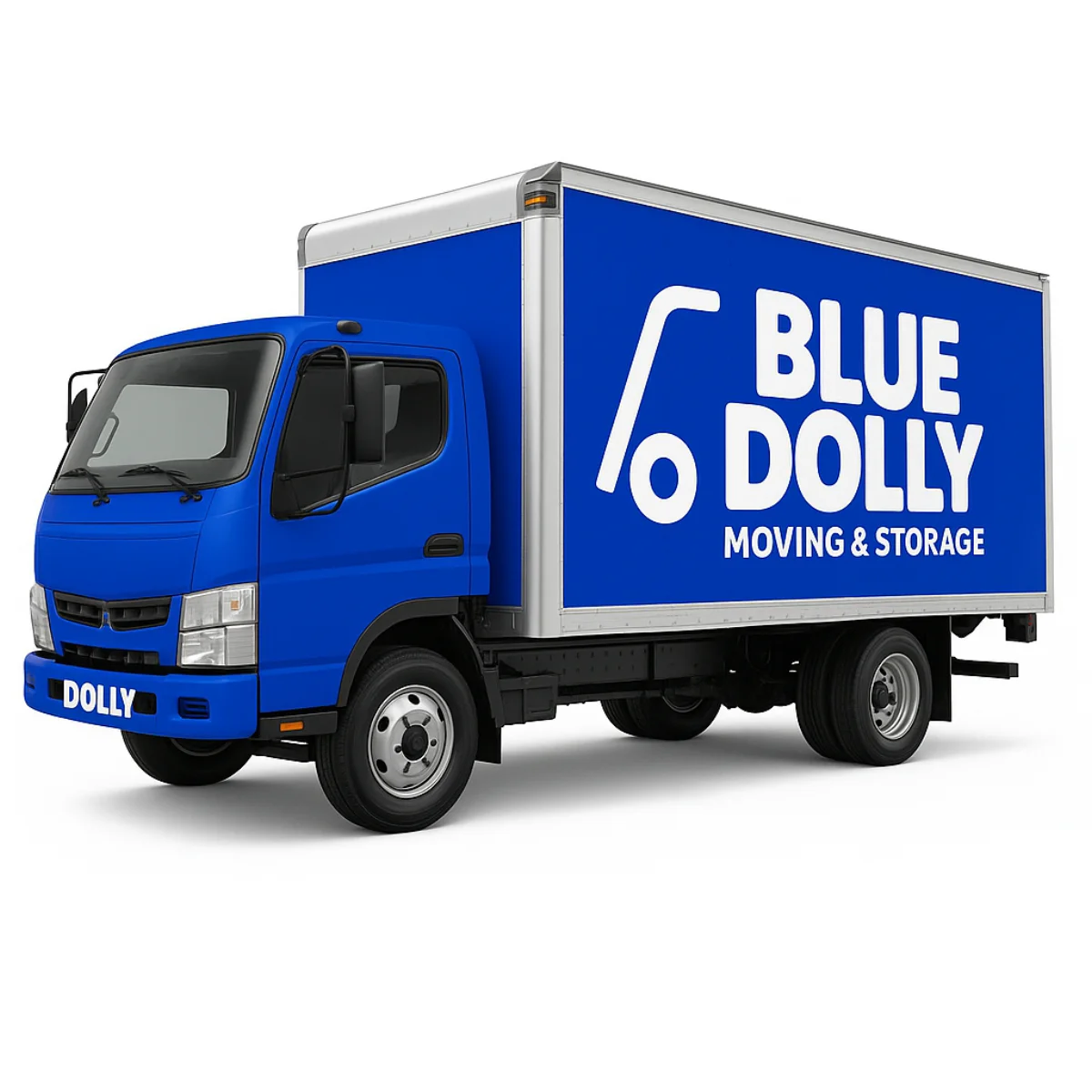 Blue Dolly Moving and Storage branded truck